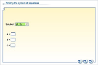 Finding the system of equations