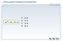 Solving quadratic inequalities in the standard form
