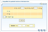 Inequalities for quadratic functions in the factor form