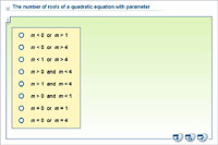 The number of roots of a quadratic equation with parameter