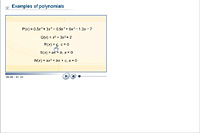 Examples of polynomials