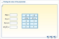 Finding the value of the polynomial
