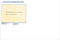 Examples of adding polynomials