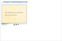 Examples of subtracting polynomials