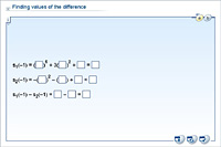 Finding values of the difference