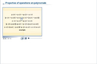 Properties of operations on polynomials