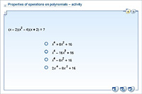 Properties of operations on polynomials – activity