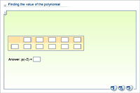 Finding the value of the polynomial