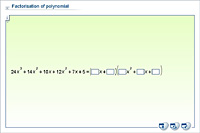 Factorisation of polynomial