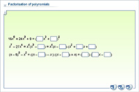 Factorisation of polynomials