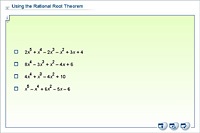 Using the Rational Root Theorem
