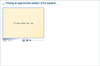 Finding an approximate solution of the equation