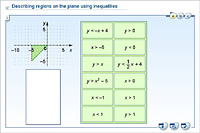 Describing regions on the plane using inequalities