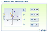 Translations of graphs of polynomials by a vector