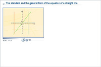 The standard and the general form of the equation of a straight line