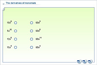 The derivatives of monomials
