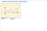 Maximum value of the function in a given interval