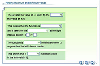 Finding maximum and minimum values