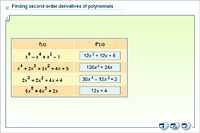 Finding second-order derivatives of polynomials