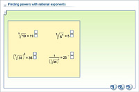 Finding powers with rational exponents