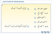 Laws of indices for rational exponents