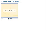 Improper fraction in the exponent