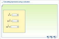 Calculating expressions using a calculator