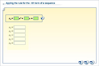 Appling the rule for the  nth term of a sequence