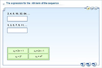 The expression for the  nth term of the sequence