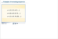 Examples of increasing sequences