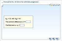Formula for the  nth term of an arithmetic progression