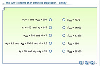 The sum to n terms of an arithmetic progression – activitiy