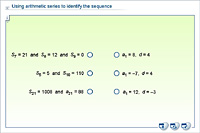 Using arithmetic series to identify the sequence