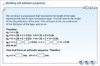 Modelling with arithmetic progression