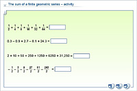 The sum of a finite geometric series – activity