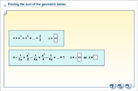 Finding the sum of the geometric series