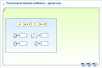 The formula for binomial coefficients – special case