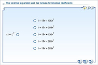 The binomial expansion and the formula for binomial coefficients