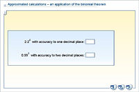 Approximated calculations – an application of the binomial theorem