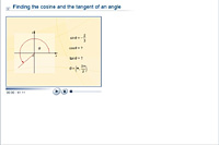 Finding the cosine and the tangent of an angle