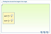 Finding the sine and the tangent of an angle