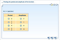 Finding the period and amplitude of the function