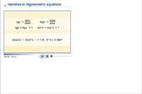 Identities in trigonometric equations