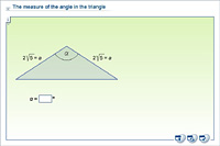 The measure of the angle in the triangle