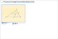 The area of a triangle circumscribed about a circle