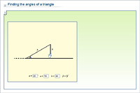 Finding the angles of a triangle
