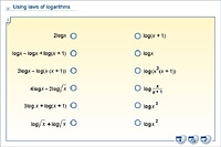 Using laws of logarithms
