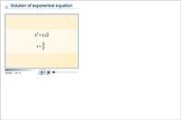 Solution of exponential equation