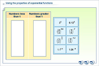 Using the properties of exponential functions