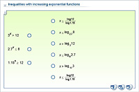 Inequalities with increasing exponential functions